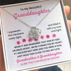 Grandmother & Granddaughter Necklace – Grandma Gift for Granddaughter Christmas Graduation – Love Knot Necklace