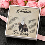 To My Daughter Necklace - Best Gift for Daughter from Dad - Alluring Beauty Necklace