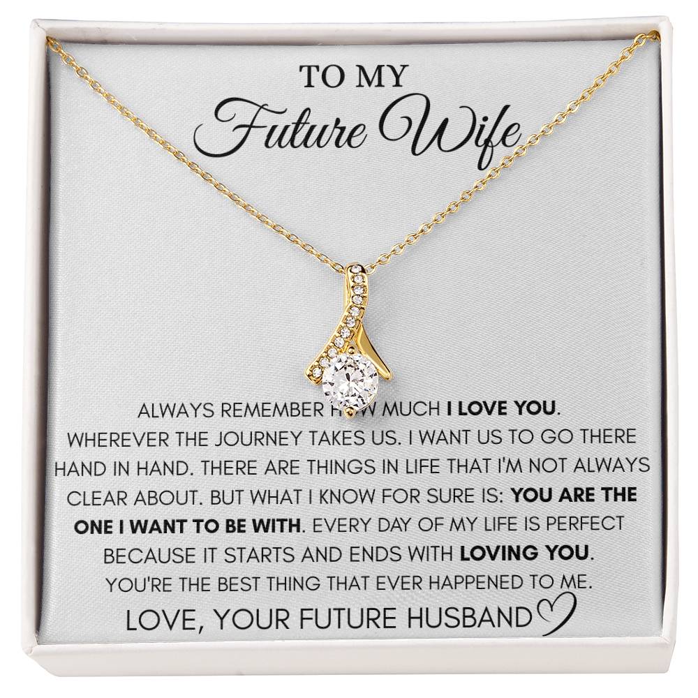 To My Future Wife Necklace - Best Romantic Jewelry Gift for Special Occasions & Love Appreciation - Alluring Beauty Necklace