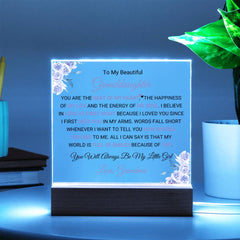 Forever My Granddaughter Acrylic Plaque, Beautiful Gift of Love, Special Keepsake to Treasure, To My Beautiful Granddaughter