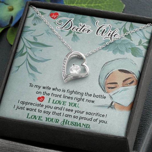 Romantic Surprise Gift for Doctor Wife - Jewelry from Husband for Valentine’s Day - Forever Love Necklace