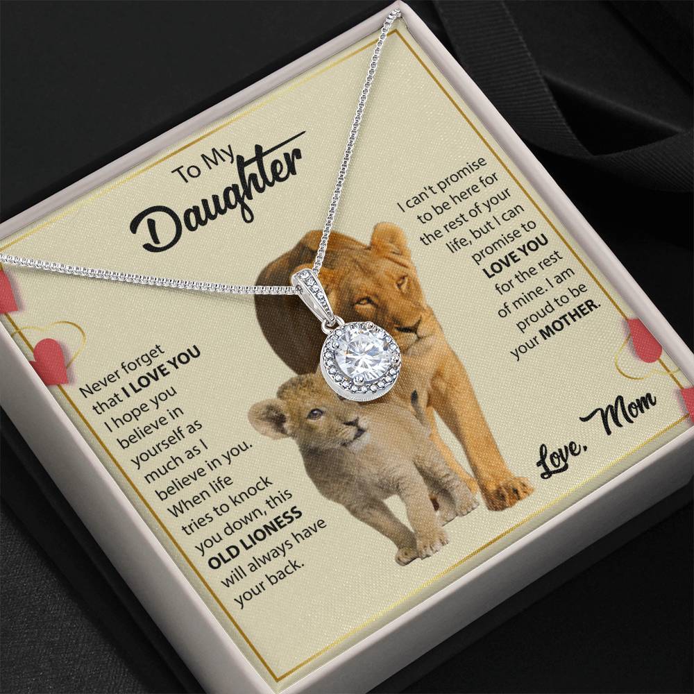 To My Daughter Necklace - Heartfelt Gift from Mom for Birthday, Graduation & Proud Mom Moments - Eternal Hope Necklace