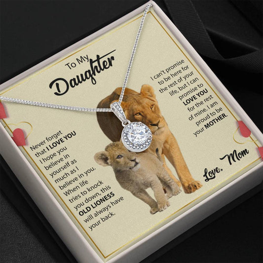 To My Daughter Necklace - Heartfelt Gift from Mom for Birthday, Graduation & Proud Mom Moments - Eternal Hope Necklace