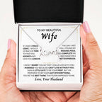 To My Wife Necklace - Thoughtful Gift from Husband to Wife - Scripted Love Necklace