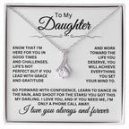 To My Daughter Necklace – Daughter Necklace for Graduation & Birthday Events – Alluring Beauty Necklace