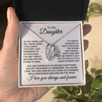 To My Daughter Gift from Dad - I love you always and forever - Forever Love Necklace