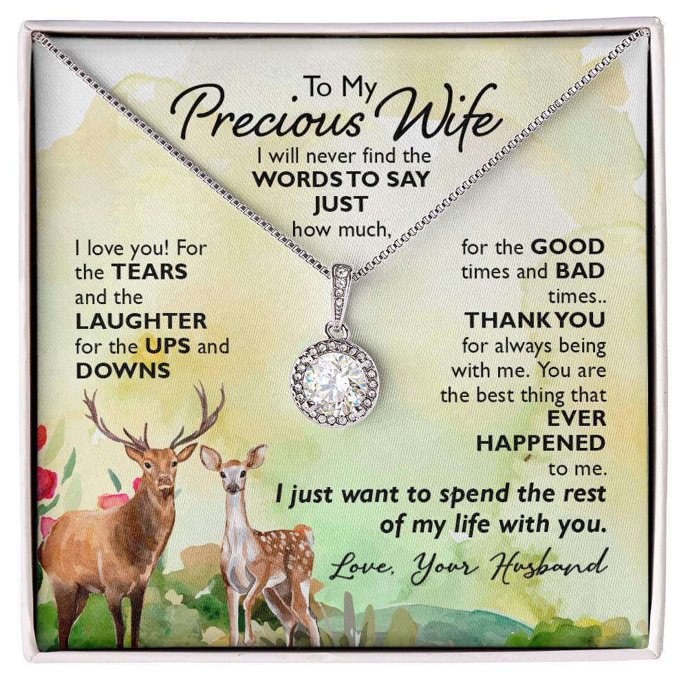 Love Gift for Wife from Husband - Sentimental Jewelry for Valentine’s Day, Anniversary, Birthday & Christmas - Eternal Hope Necklace