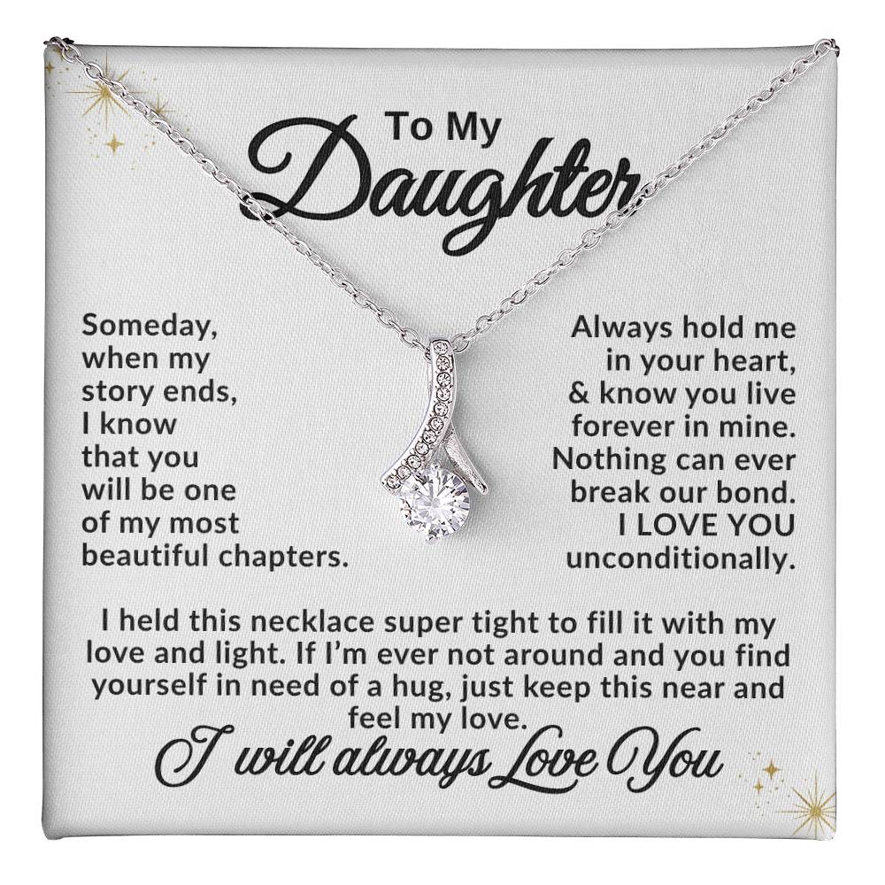To My Daughter Necklace – Daughter Graduation & Birthday Present – Alluring Beauty Necklace