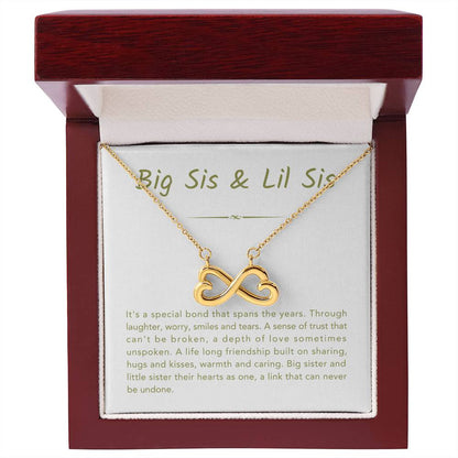 Big Sis & Lil Sis Necklace - It's a special bond that spans the years - Gift for Sisters - Endless Love Necklace