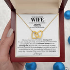 To My Wife Necklace - Soulmate Jewelry Gift from Husband for Birthday, Anniversary & Valentine’s Day - Interlocking Hearts Necklace
