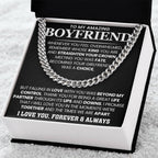 Cuban Link Chain for Boyfriend - Meeting you was fate - Birthday, Anniversary & Christmas Gift for Him