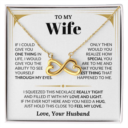 To My Wife Necklace - Forever Love Jewelry Gift for Wife from Husband for Valentine’s Day, Birthday & Holidays - Endless Love Necklace