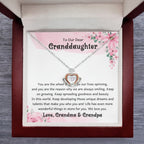 To Our Dear Granddaughter – Birthday & Graduation Gift Jewelry from Grandma & Grandpa – Crown Pendant Necklace