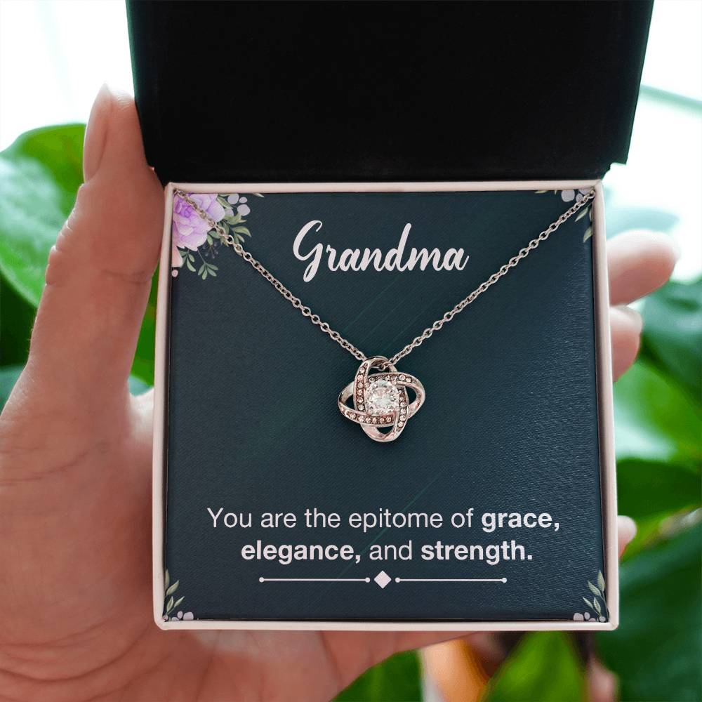 Grandma Necklace from Grandkids - Love Knot Necklace