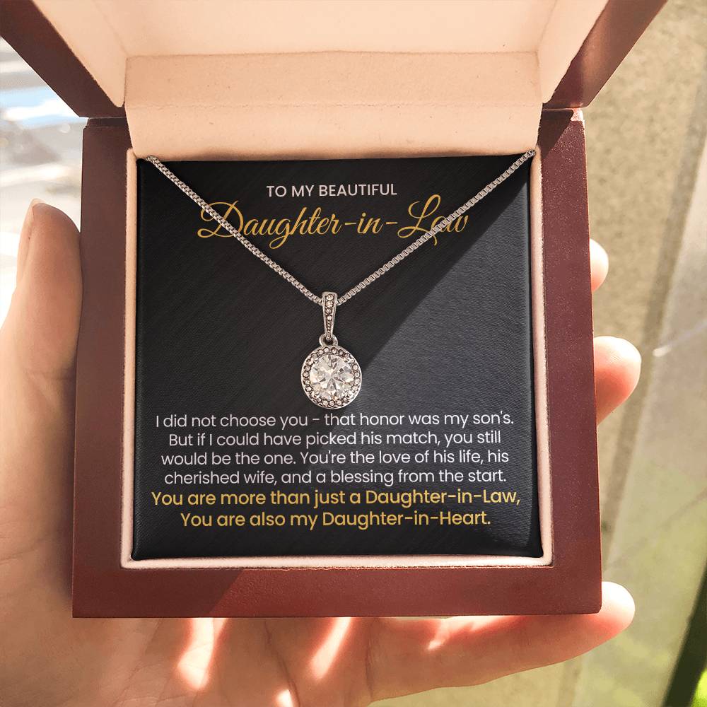 To My Daughter In Law - Eternal Hope Necklace - Gift for Daughter in Law