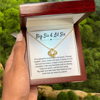 Big Sis & Lil Sis Gift - It's a special bond that spans the years - Gift for Sisters - Love Knot Necklace