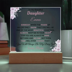Custom Acrylic Plaque for Daughter, Unique Gift, Heartfelt Keepsake, To My Beautiful Daughter