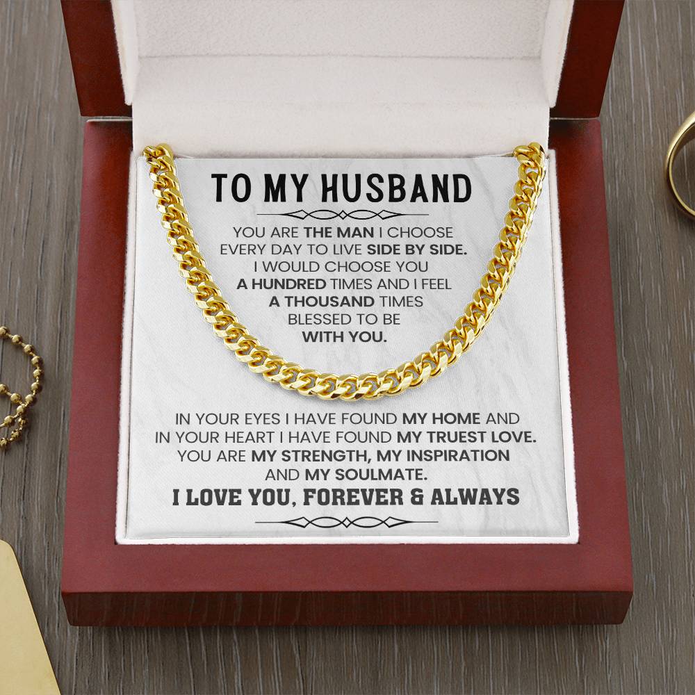 Cuban Link Chain Husband Gift – Birthday & Valentine’s Day from Wife