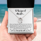 To The Love Of My Life - Lucky In Love Necklace - When I say I love you more Gift for Soulmate