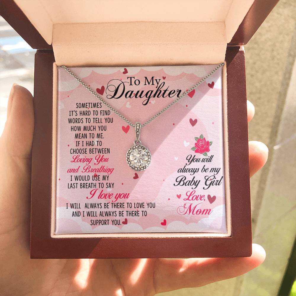 To My Daughter Necklace – Birthday Christmas Gift Necklace for Daughter from Mom – Eternal Hope Necklace