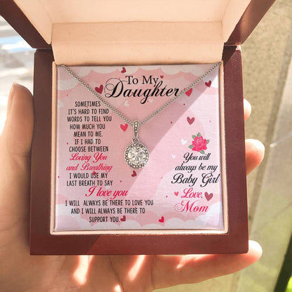 To My Daughter Necklace – Birthday Christmas Gift Necklace for Daughter from Mom – Eternal Hope Necklace