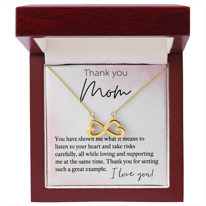 Thank You Mom For Setting Such A Great Example - Endless Love Necklace - Best Gift For Mom