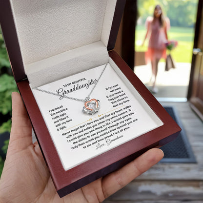 To My Granddaughter Necklace – Christmas Birthday Gift for Granddaughter from Grandma – Crown Pendant Necklace