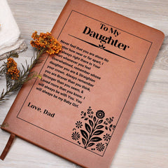 Gifts for Daughter, Thoughtful Gift for Daughter, Journal With Heartfelt Engraved Words, To My Daughter