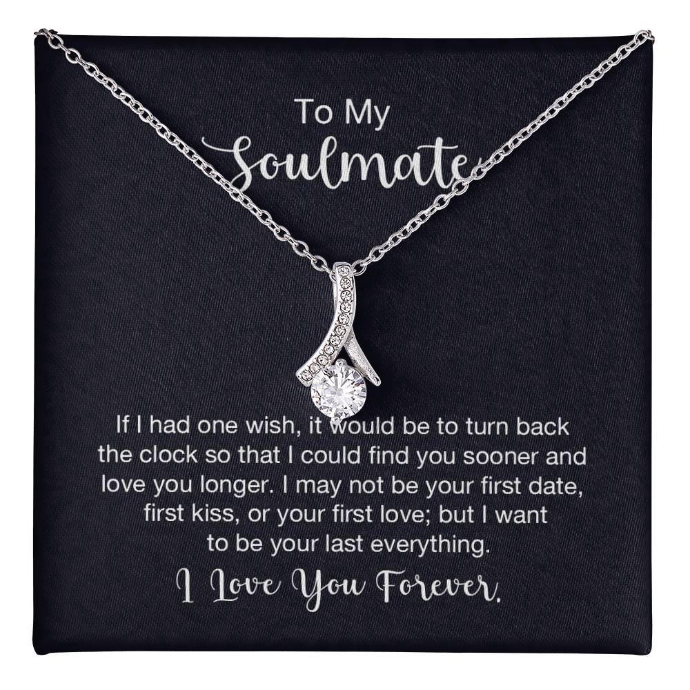 To My Soulmate Necklace - Long Distance Soulmate Gift for Valentine’s Day & Special Days - Alluring Beauty Necklace