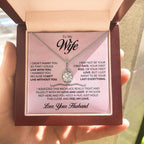 To My Wife Necklace - Sweetest Gift for Wife from Husband for Valentine’s Day, Anniversary & Birthday Joy - Eternal Hope Necklace