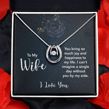 Wife Gift from Husband - Meaningful Jewelry for Valentine’s Day & Special Occasions - Lucky In Love Necklace