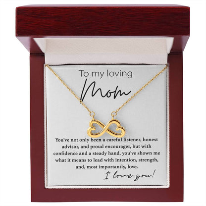 To My Loving Mom - I Love You - Endless Love Necklace - Sentimental Gift for Mom