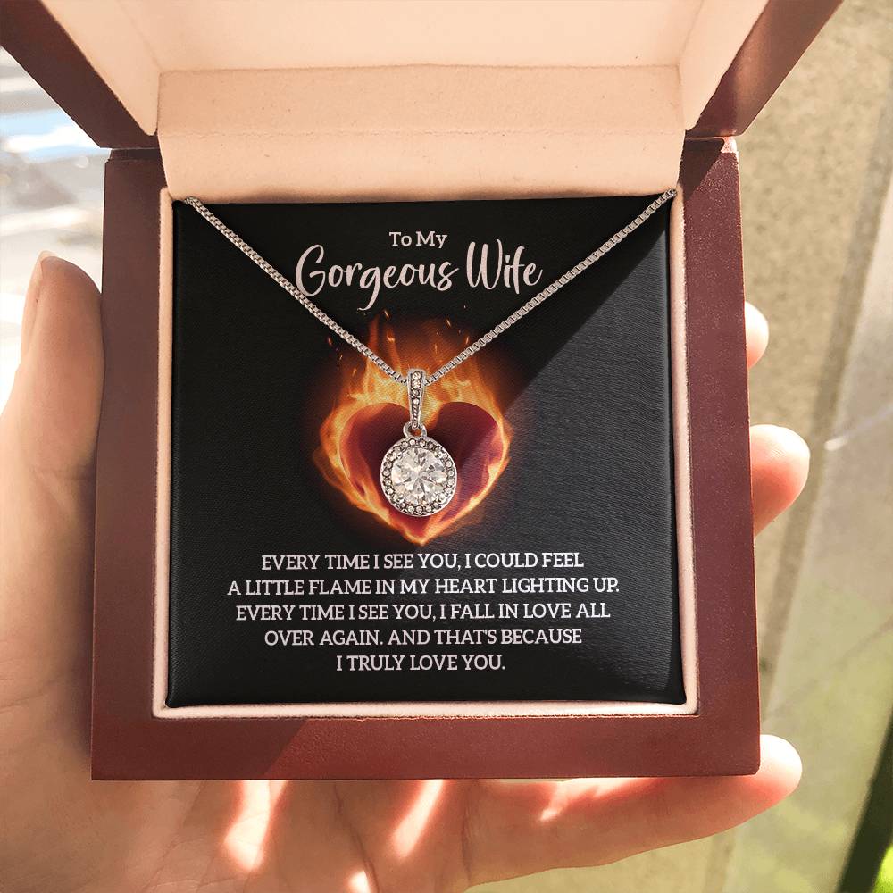 Meaningful Wife Jewelry from Husband - Romantic Gift for Birthday, Christmas, Anniversary & Valentine’s Day - Eternal Hope Necklace