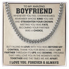 To My Boyfriend - Falling in love with you was beyond my control - Cuban Link Chain Gift for Him