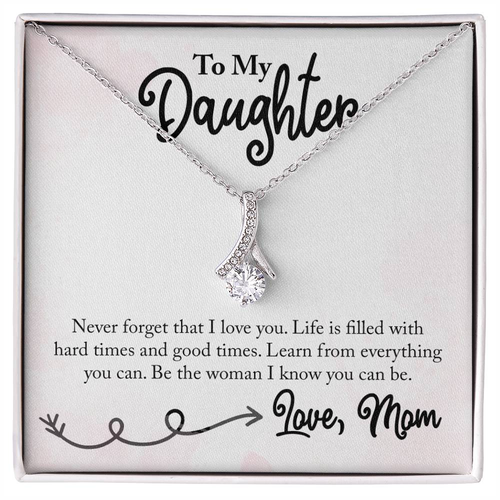 To My Daughter Necklace – Gift for Daughter from Mom – Alluring Beauty Necklace