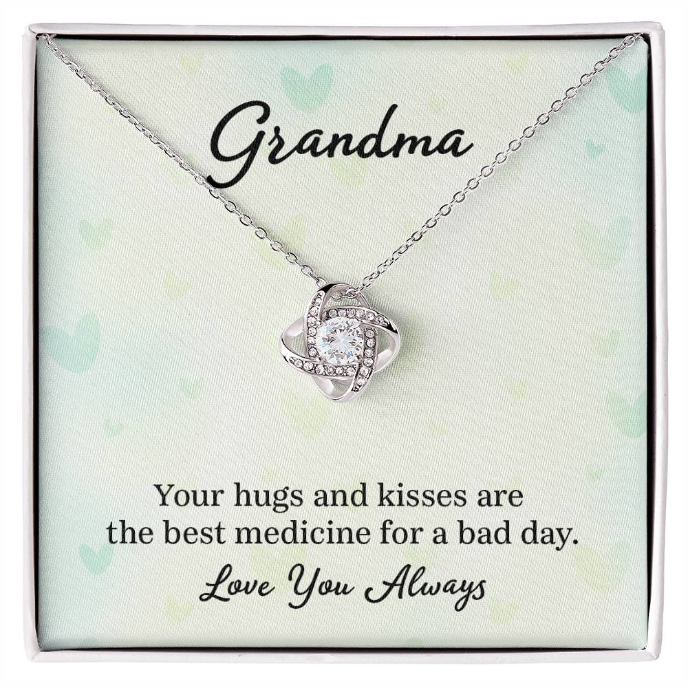 Gift for Grandma - Your Hugs and Kisses - Love Knot Necklace