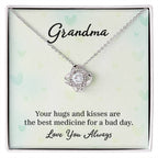 Gift for Grandma - Your Hugs and Kisses - Love Knot Necklace