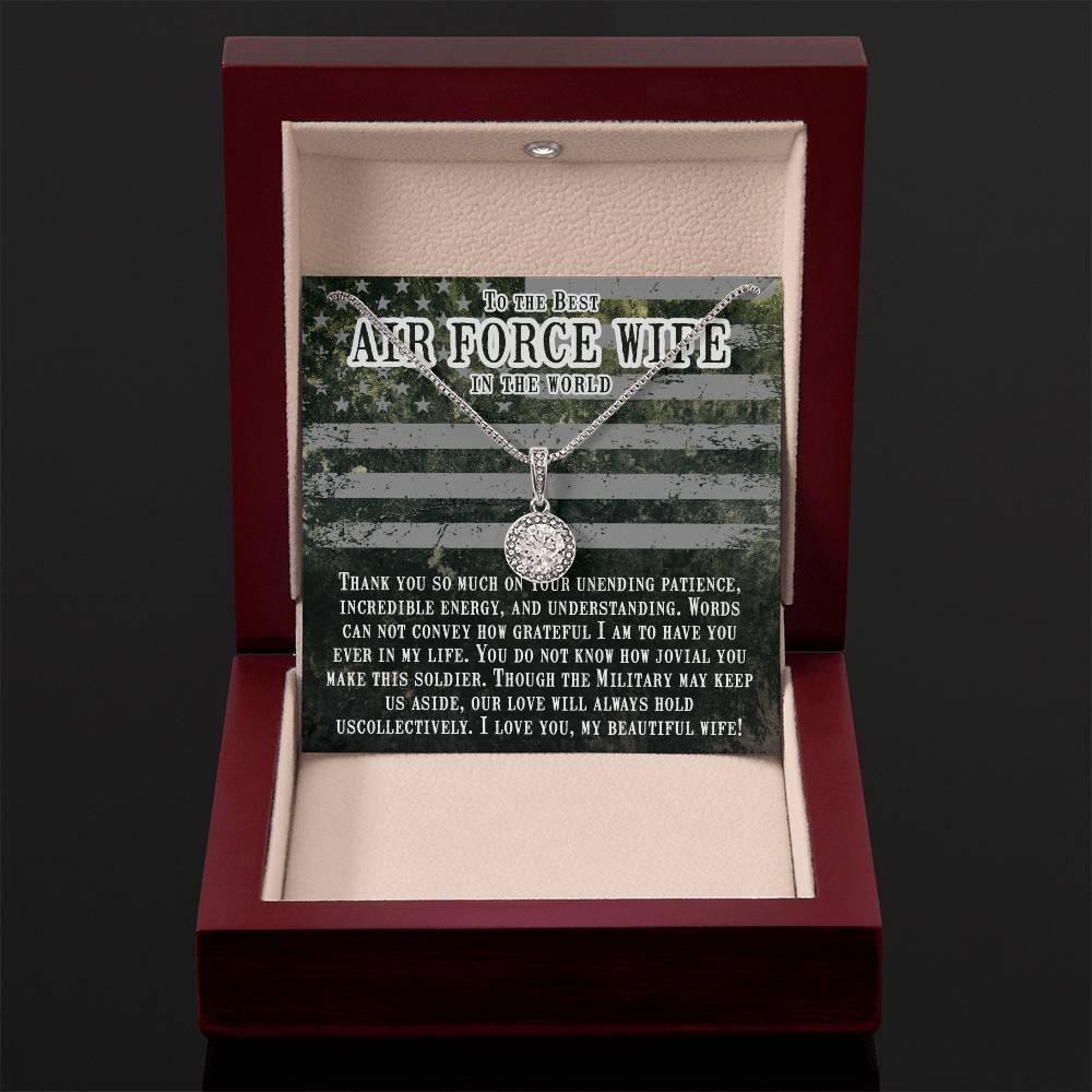 To The Best Air Force Wife In The World - Eternal Hope Necklace - Gift for Wife from Husband