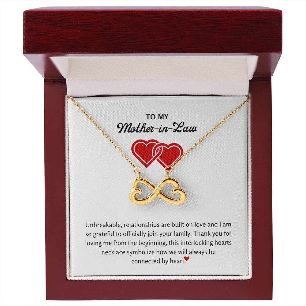 To My Mother in Law - We will always be connected by heart - Endless Love Necklace
