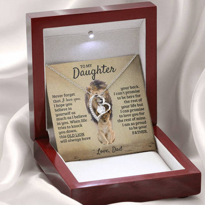 To My Daughter Necklace - Father to Daughter Gift for Graduation, Birthday & Big Life Moments - Forever Love Necklace
