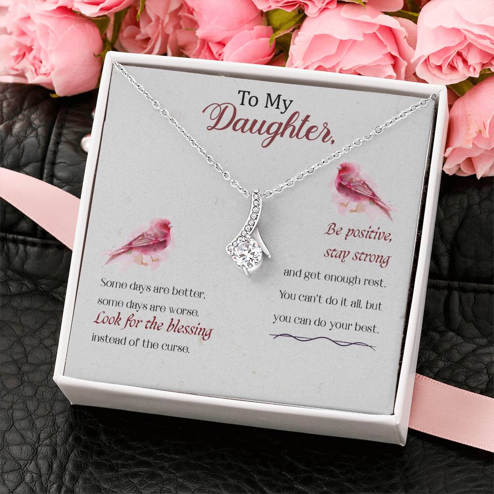 To My Daughter Necklace – Daughter Christmas Graduation Jewelry Gift – Alluring Beauty Necklace