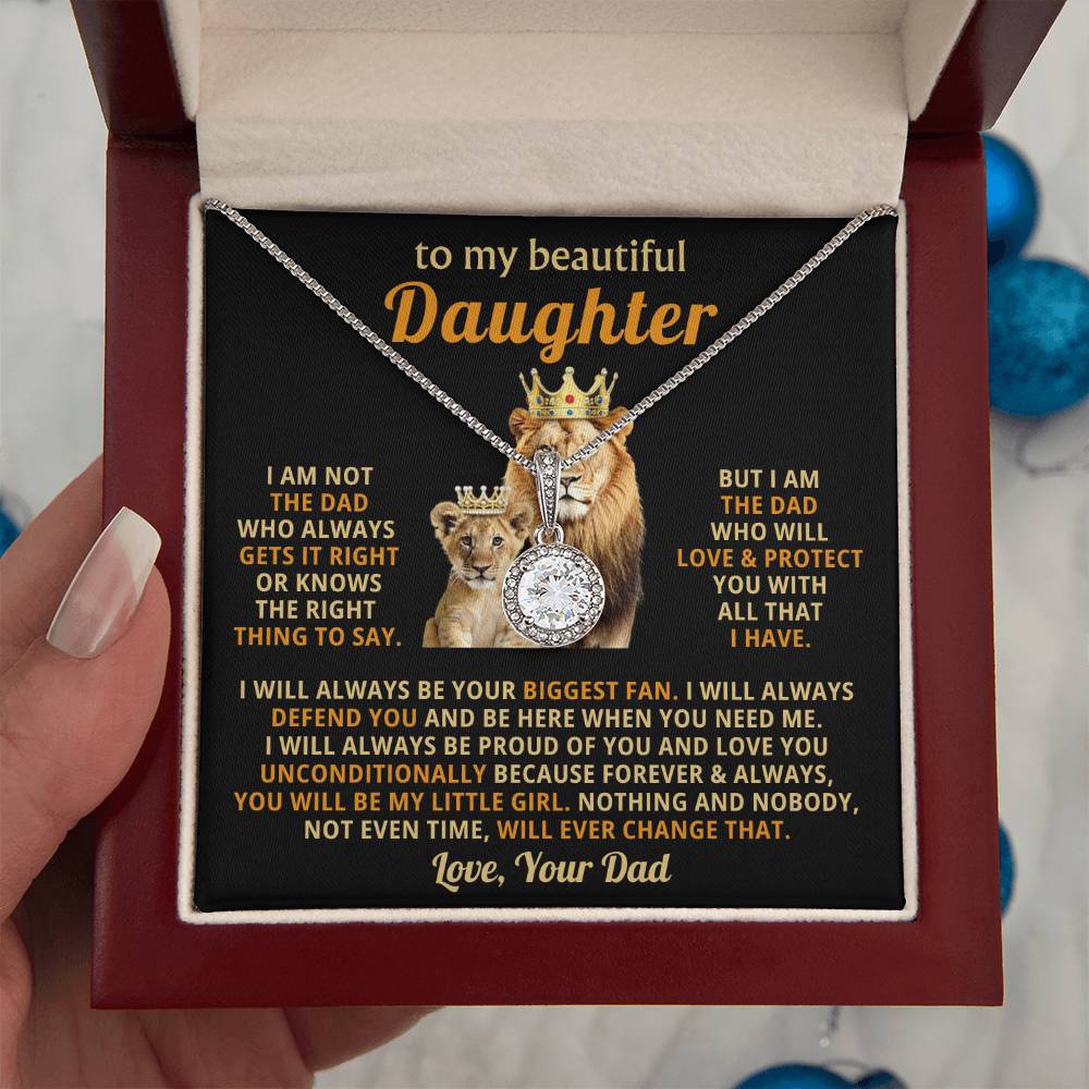 To My Daughter Necklace - Heartfelt Gift from Dad for Birthday, Graduation & Proud Dad Moments - Eternal Hope Necklace