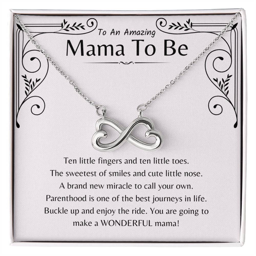 To An Amazing Mama To Be - Ten little fingers and ten little toes - Endless Love Necklace - Unique Gift for New Mom