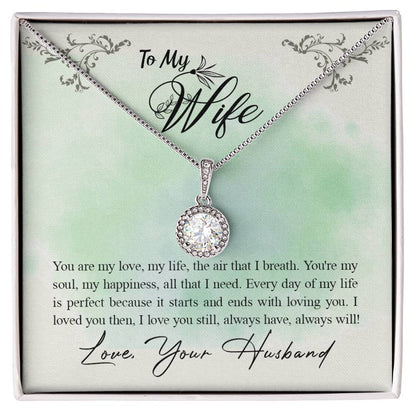 To My Wife Necklace - Meaningful Romantic Gift for Wife from Husband for Valentine’s Day & Forever Love - Eternal Hope Necklace
