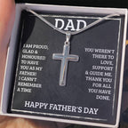 Dad - I'm proud - Artisan Cross Necklace - Father's Day Present
