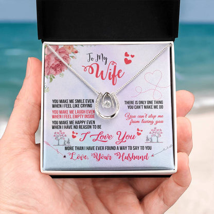 Gift for Wife from Husband - Sentimental Jewelry for Anniversary & Valentine’s Day - Lucky In Love Necklace