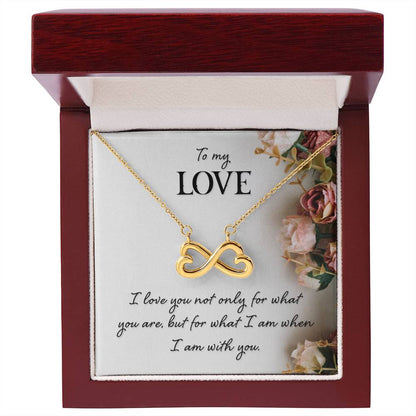To My Beautiful Wife Necklace - Special Love Jewelry for Wife from Husband for Birthday, Anniversary & Valentine’s Day - Endless Love Necklace