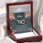 To My Sister - There's no better friend than a sister - Gift for Sister - Interlocking Hearts Necklace