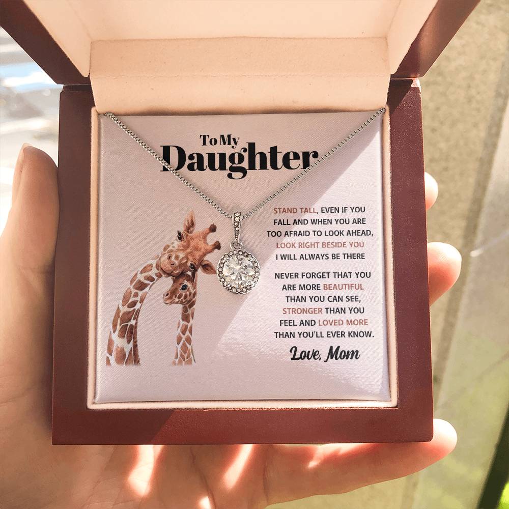 To My Daughter Necklace - Stand Tall - Mom to Daughter Gift - Eternal Hope Necklace