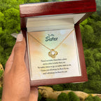 Gift for Sister - There's no better friend than a sister - Love Knot Necklace
